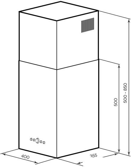 Кухонная вытяжка LEX Mono 400 (белый)- фото4