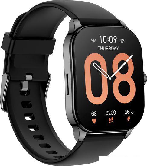 Умные часы Amazfit Pop 3S (черный, с силиконовым ремешком)- фото2