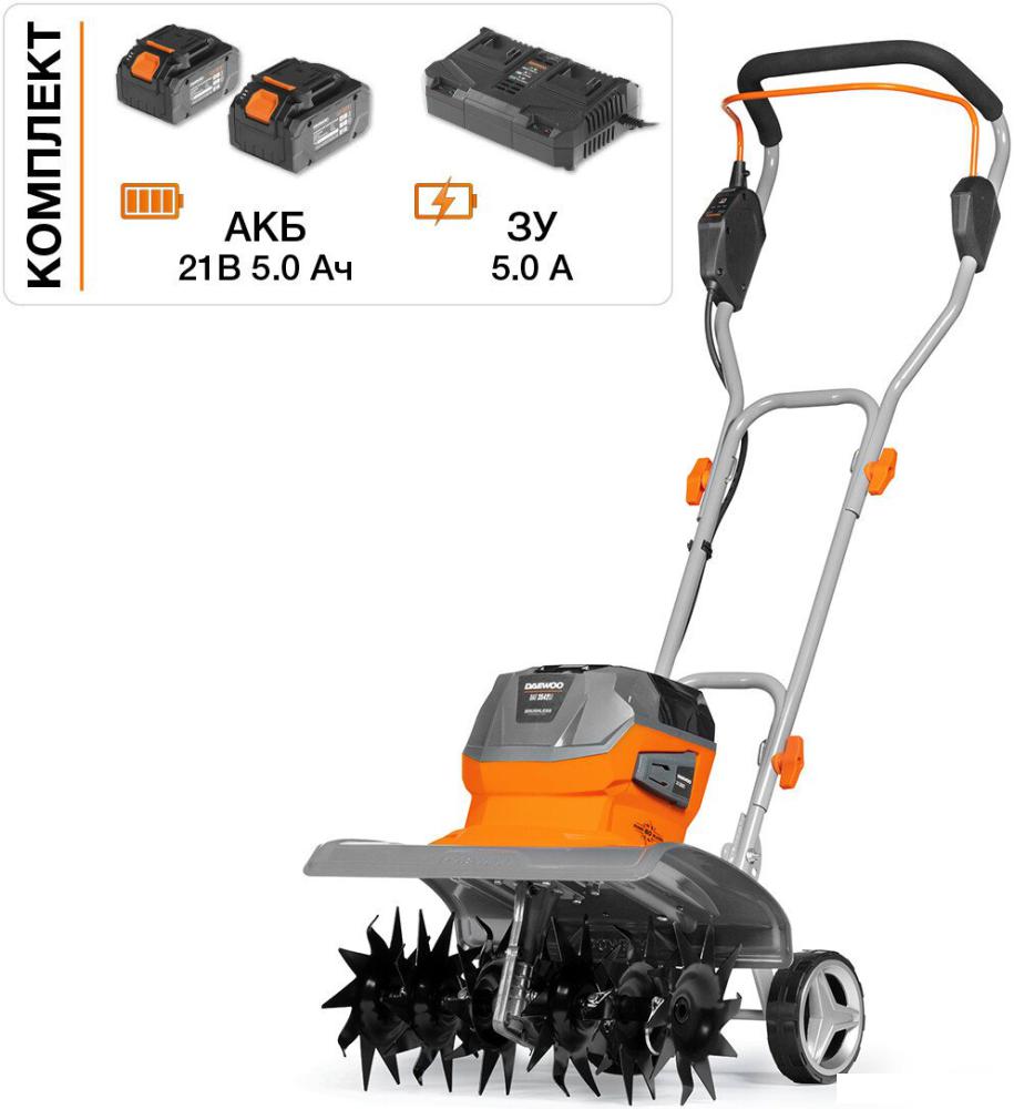 Мотокультиватор аккумуляторный Daewoo Power DAT 3542Li Set (с 2-мя АКБ)