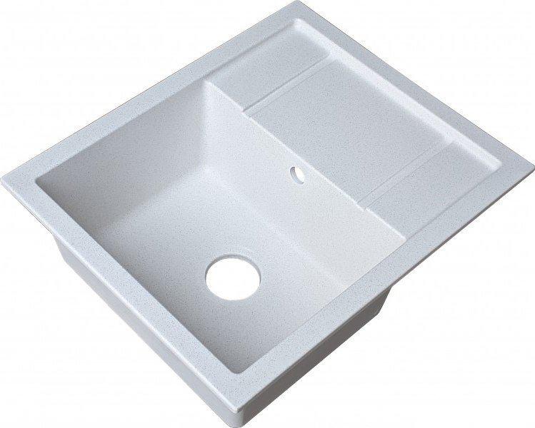 Кухонная мойка Saniteco Fortis (белый с сифоном)- фото2