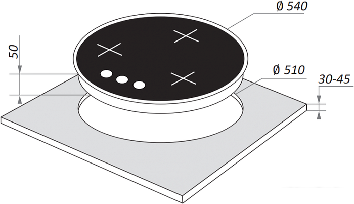 Варочная панель MAUNFELD EGHG.43.23CB/G- фото2