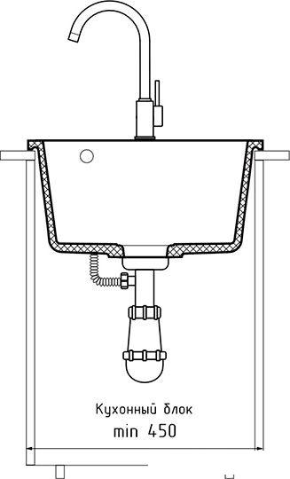 Кухонная мойка GranFest QUARZ GF-UR-644 (белый)- фото3
