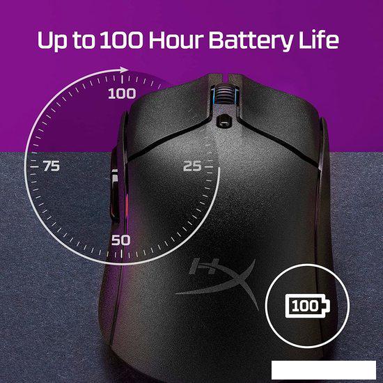 Игровая мышь HyperX Pulsefire Haste 2 Wireless (черный)- фото3