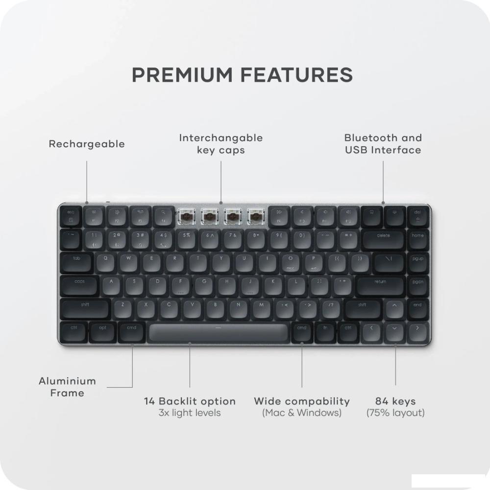 Клавиатура Satechi SM1 Slim (темно-серый)- фото3