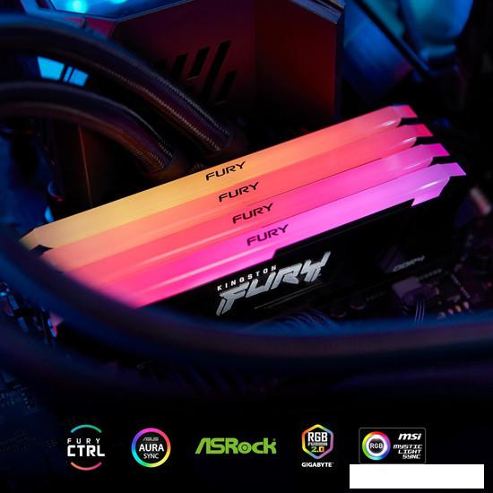 Оперативная память Kingston FURY Beast RGB 4x8ГБ DDR4 3600 МГц KF436C17BB2AK4/32- фото3