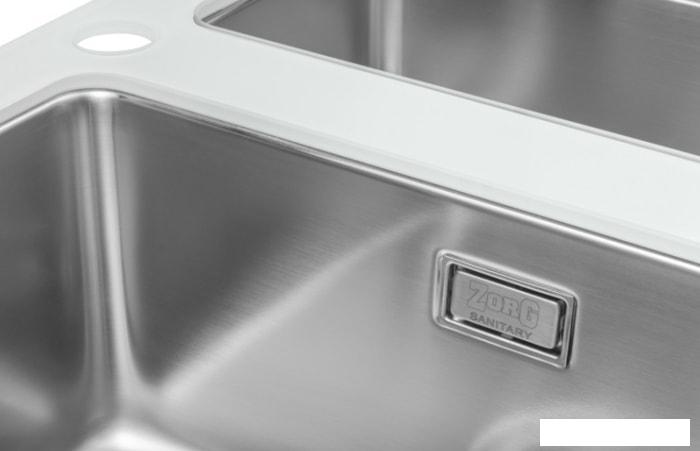 Кухонная мойка ZorG GS 6750-2 (белый)- фото3