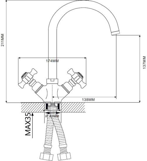 Смеситель Ekko EM4524- фото2