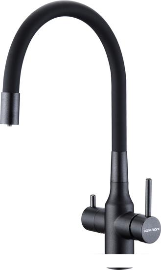 Смеситель Paulmark Salix Sa213419-418 (черный металлик)- фото