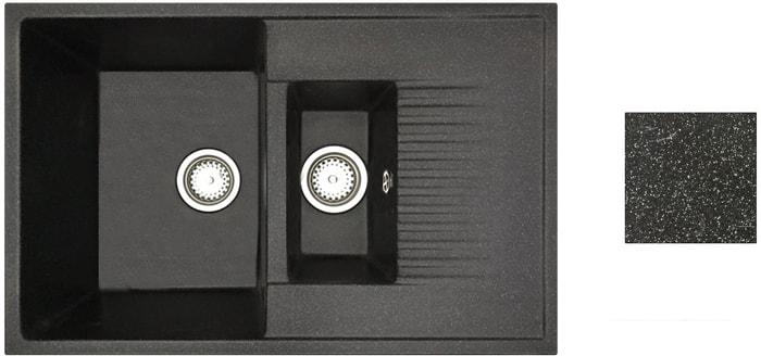 Кухонная мойка БелЭворс Forma L (черный, без сифона)- фото