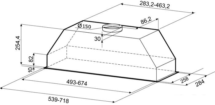 Кухонная вытяжка Krona Monika 600 inox- фото3