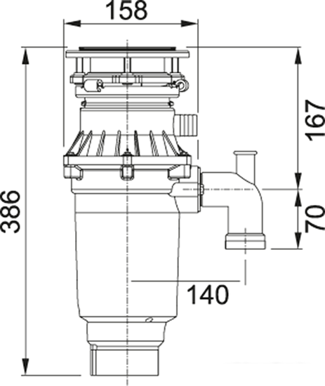 Измельчитель пищевых отходов Franke Turbo Elite Slimline TE-75S 134.0607.344- фото2
