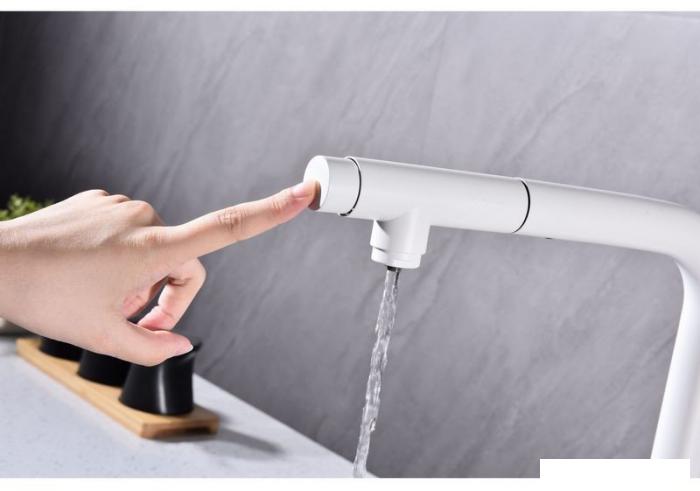 Смеситель Paulmark Viper Vi213105-431 (белый/белый матовый)- фото4