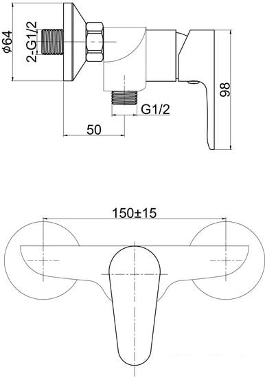 Смеситель Cersanit Cersania 63032- фото2
