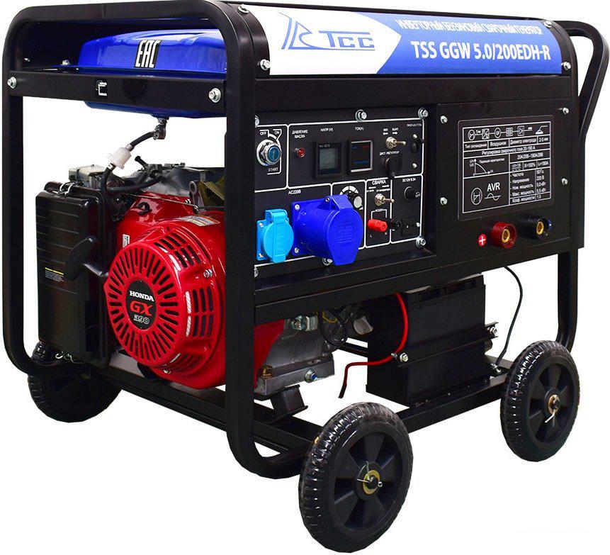 Бензиновый генератор ТСС GGW 5.0/200EDH-R (HONDA GX390)- фото
