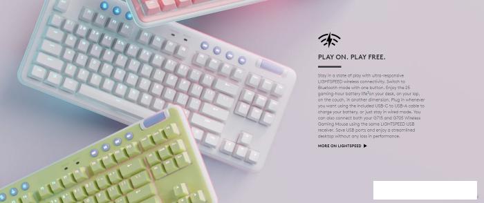 Клавиатура Logitech G715 Linear 920-010464 (нет кириллицы)- фото3
