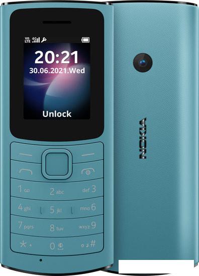 Кнопочный телефон Nokia 110 4G Dual SIM (бирюзовый)- фото