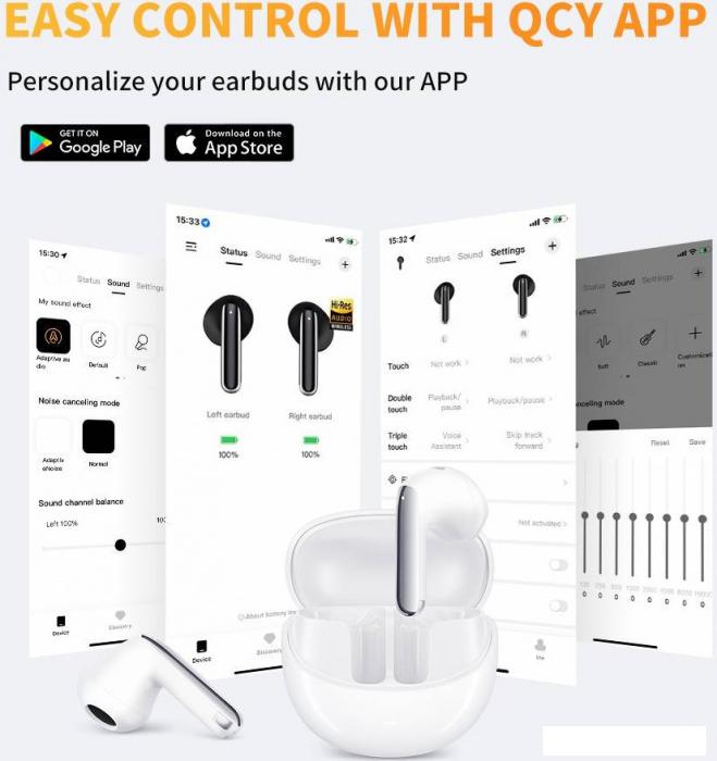 Наушники QCY AilyBuds Pro (белый)- фото3