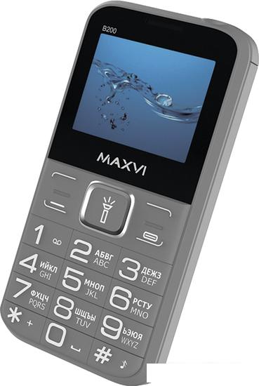 Кнопочный телефон Maxvi B200 (серый)- фото4