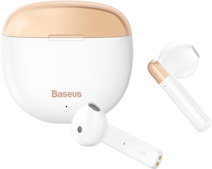Наушники Baseus Encok W2 (белый/золотистый)- фото2