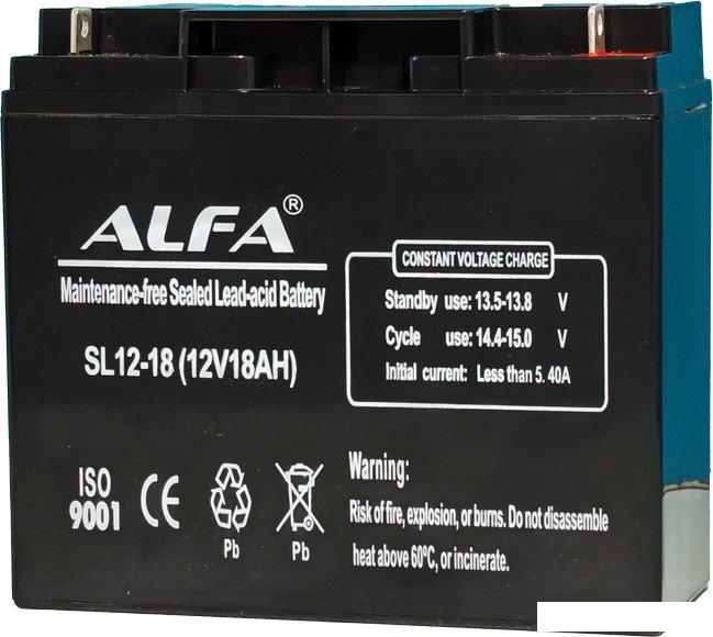Аккумулятор для ИБП ALFA SL12-18 (12V-18Ah)- фото3