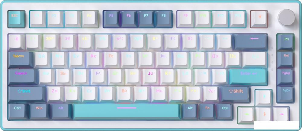 Клавиатура JEGG ZA82 White Navy Blue (OUTEMU Orange)- фото3