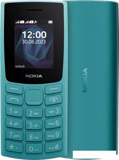 Кнопочный телефон Nokia 105 (2023) Dual SIM TA-1557 (бирюзовый)- фото