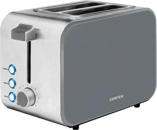 Тостер CENTEK CT-1422 (серый/серебристый)- фото