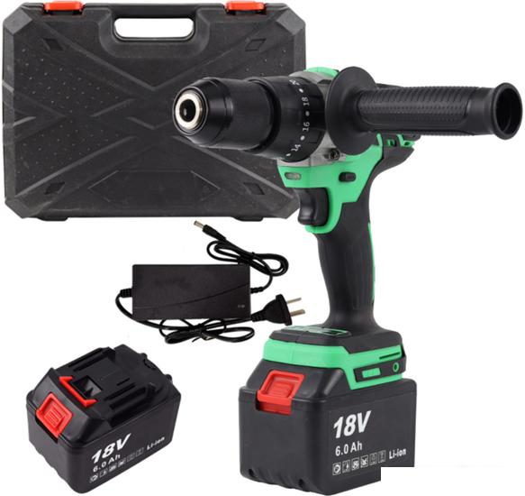Ударная дрель-шуруповерт Zitrek Green Impact 18V 063-4046 (с 2-мя АКБ, кейс)- фото