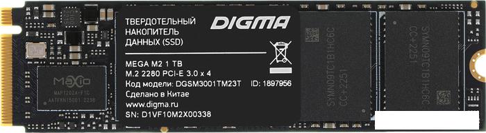 SSD Digma Mega M2 1TB DGSM3001TM23T- фото