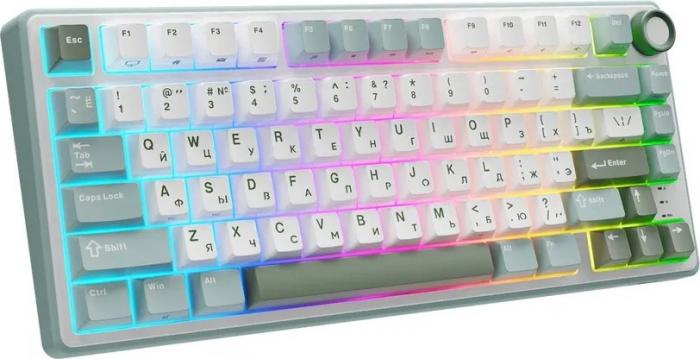 Клавиатура Royal Kludge R75 RGB (Sky Cyan, RK Silver)- фото4