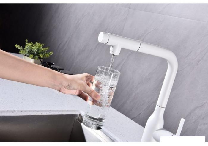 Смеситель Paulmark Viper Vi213105-431 (белый/белый матовый)- фото3