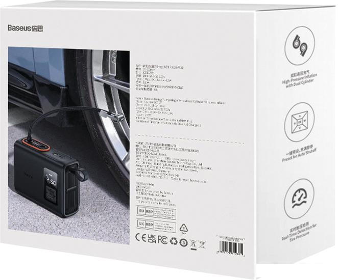Автомобильный компрессор Baseus Mega EnergyPump Series Dual Cylinder Wireless Inflator- фото2