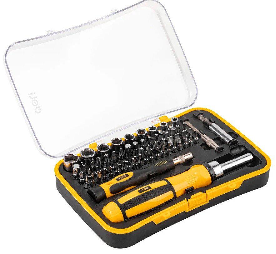 Набор отвертка с битами и головками Deli DL3565 (65 предметов)- фото