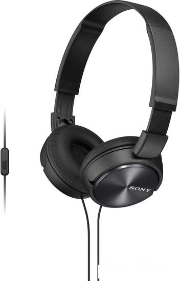 Наушники с микрофоном Sony MDR-ZX310AP (черный)- фото