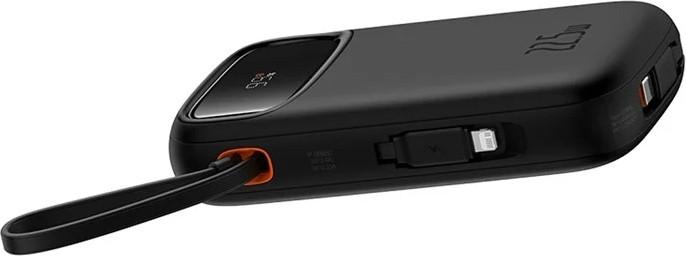 Внешний аккумулятор Baseus Qpow2 Dual-Cable Digital Display Fast Charge Power Bank 22.5W 10000mAh (черный)- фото3