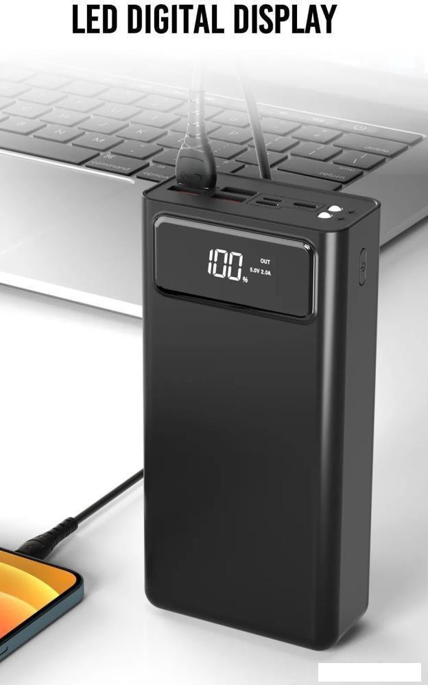 Внешний аккумулятор XO PR124 40000mAh (черный)- фото3