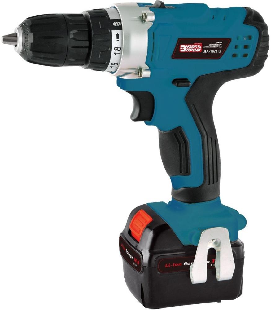 Дрель-шуруповерт ЭНЕРГОПРОМ ДА-18/2 Li (с 2-мя АКБ, кейс)