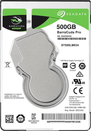 Жесткий диск Seagate Barracuda Pro 500GB ST500LM034- фото