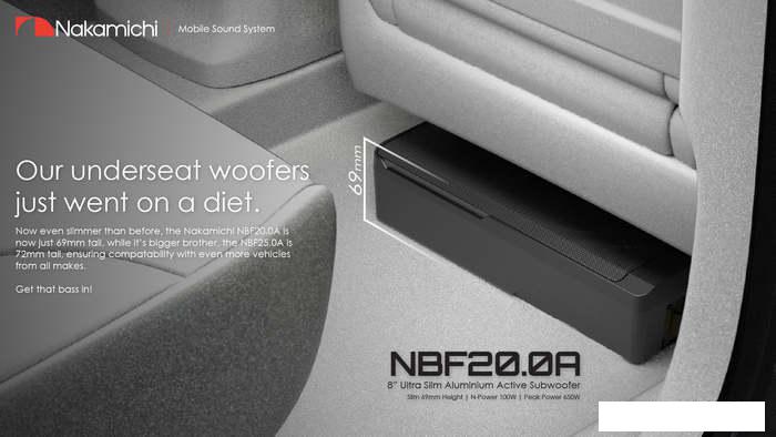 Корпусной активный сабвуфер Nakamichi NBF25.0A- фото3