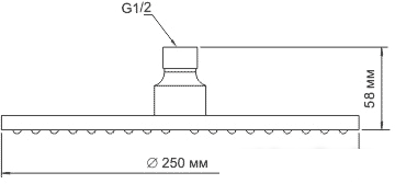 Верхний душ Wasserkraft A030- фото3