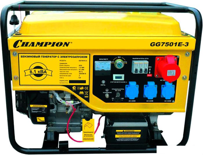 Бензиновый генератор Champion GG7501E-3