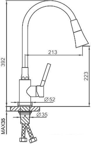 Смеситель FRAP F4044-6- фото2