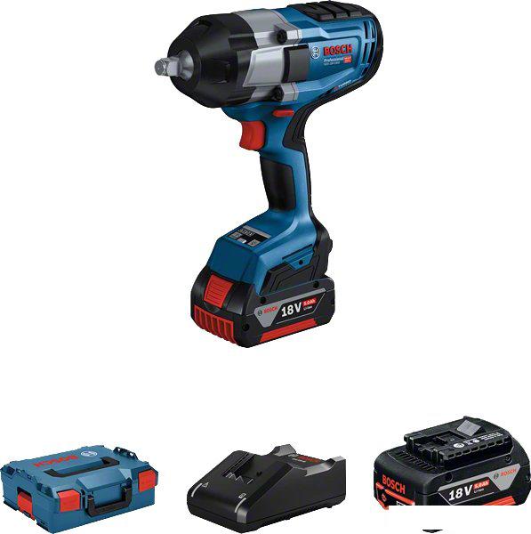Гайковерт Bosch GDS 18V-1000 Professional 06019J8304 (с 2-мя АКБ, кейс)- фото