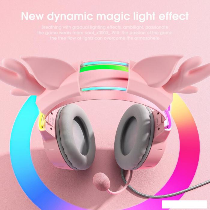Наушники Onikuma X15 Pro Deer Ears (розовый)- фото4