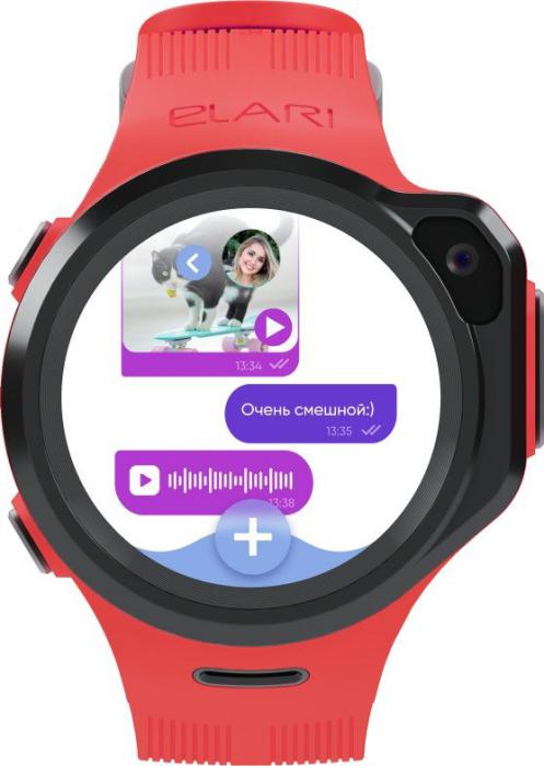 Детские умные часы Elari KidPhone 4GR M (красный)- фото3