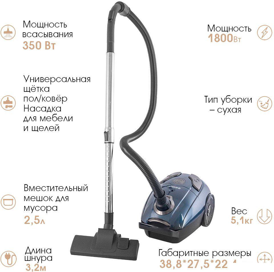Пылесос Endever SkyClean VC-252 (синий/серый)