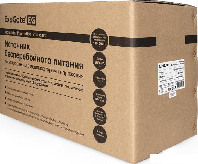 Источник бесперебойного питания ExeGate SpecialPro Smart LLB-3000.LCD.AVR.C13.RJ.USB- фото3