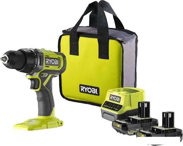 Дрель-шуруповерт Ryobi RDD18-2C20S 5133005520 (с 2-мя АКБ 2 Ач, сумка)- фото