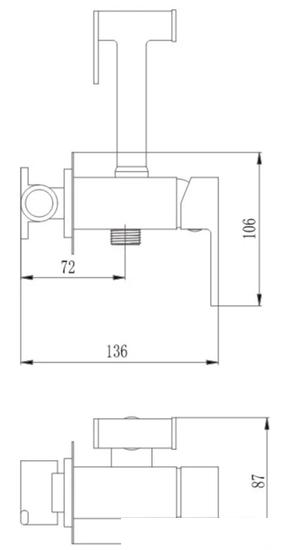 Гигиенический душ Haiba HB5511-7 (черный)- фото2