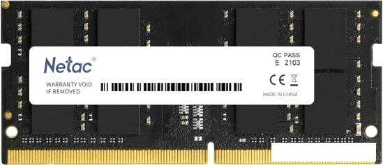 Оперативная память Netac Basic 16ГБ DDR5 4800 МГц NTBSD5N48SP-16